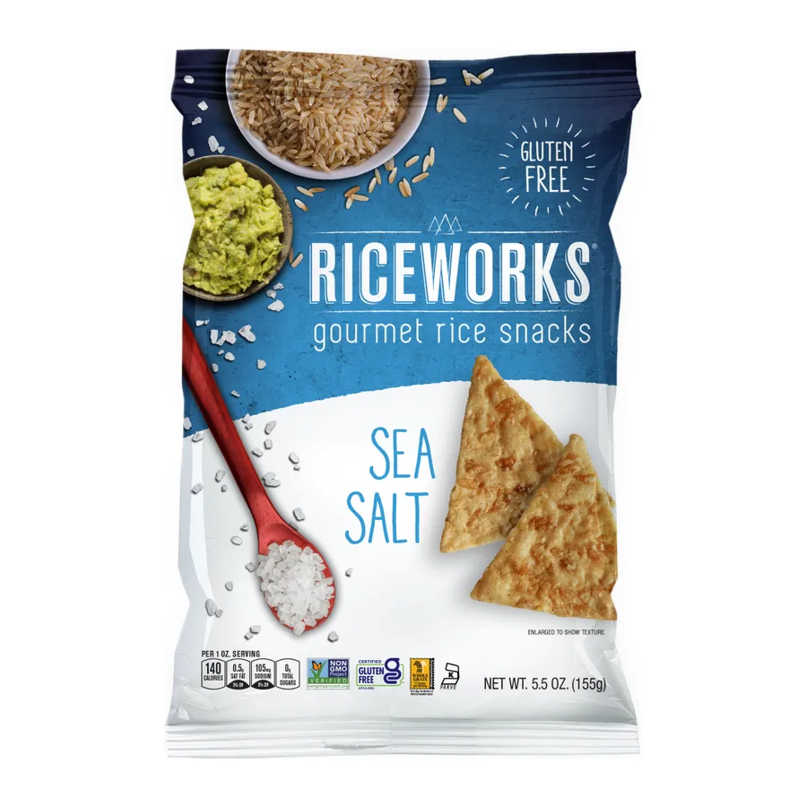Riceworks Sea Salt, front of pack