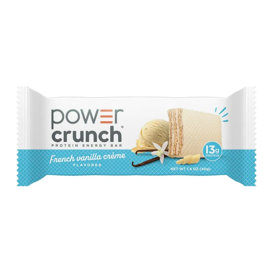 Power Crunch Protein Energy Bar, French Vanilla Creme, front of pack