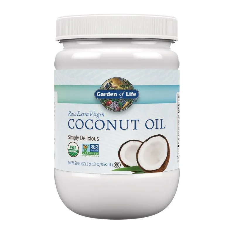 Garden of Life Raw Extra Virgin Coconut Oil, front of pack