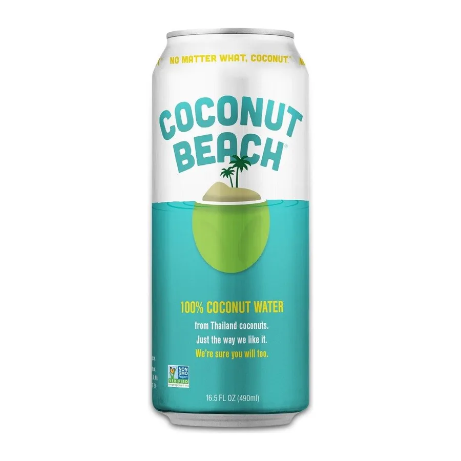 Coconut Beach 100% Coconut Water, front of pack