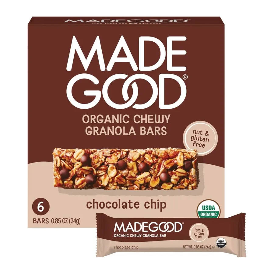 Madegood Chocolate Chip Organic Granola Bars, front of pack