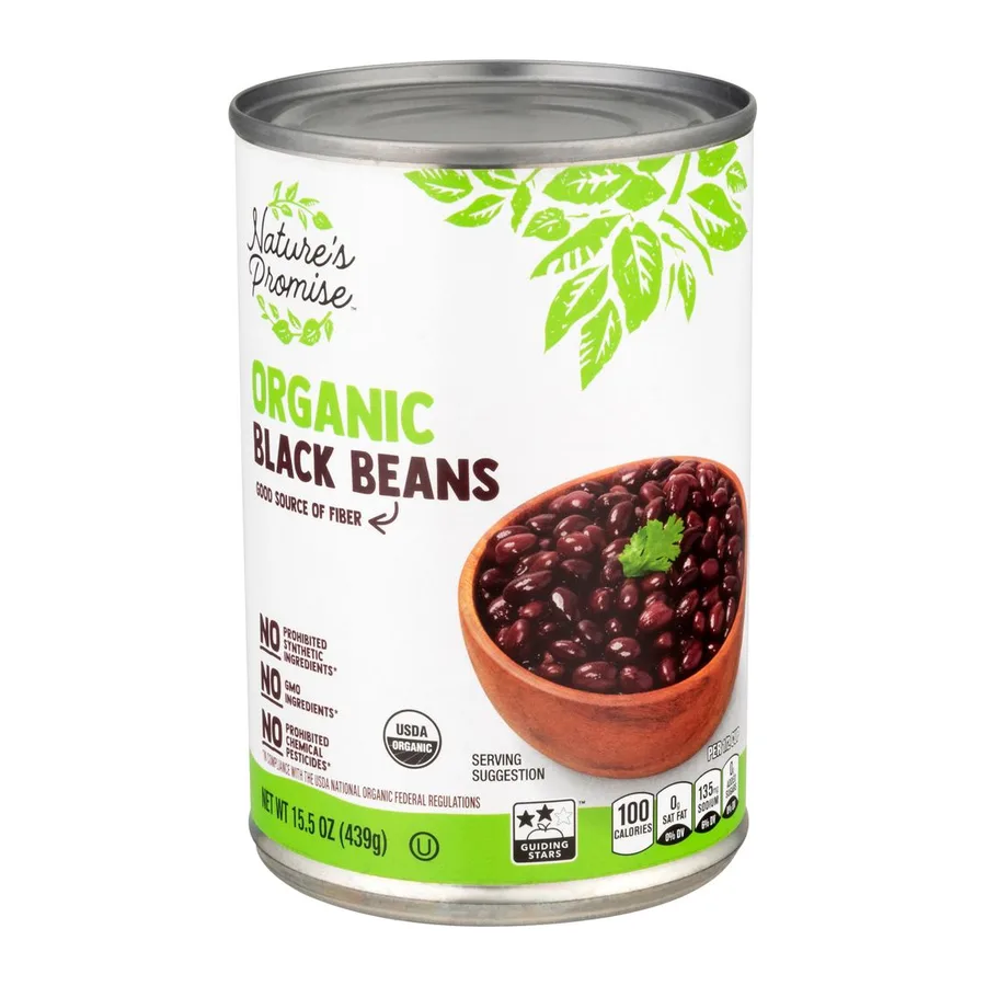 Ahold Organic Black Beans, front of pack