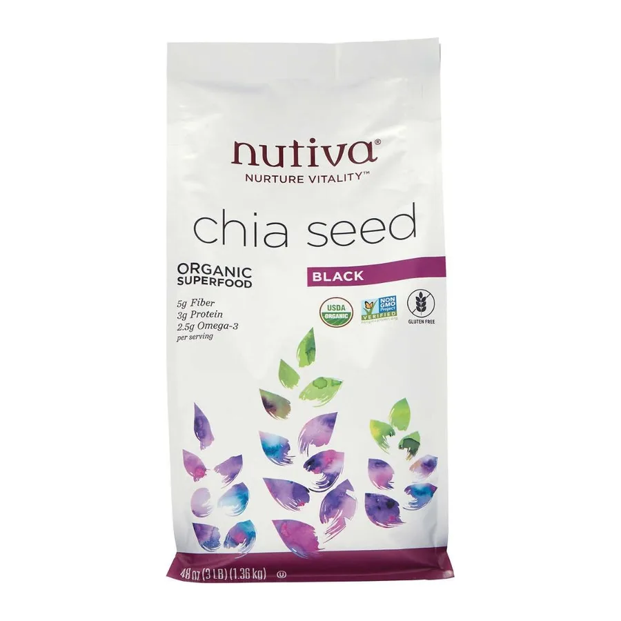 Nutiva Organic Chia Seed Black, front of pack