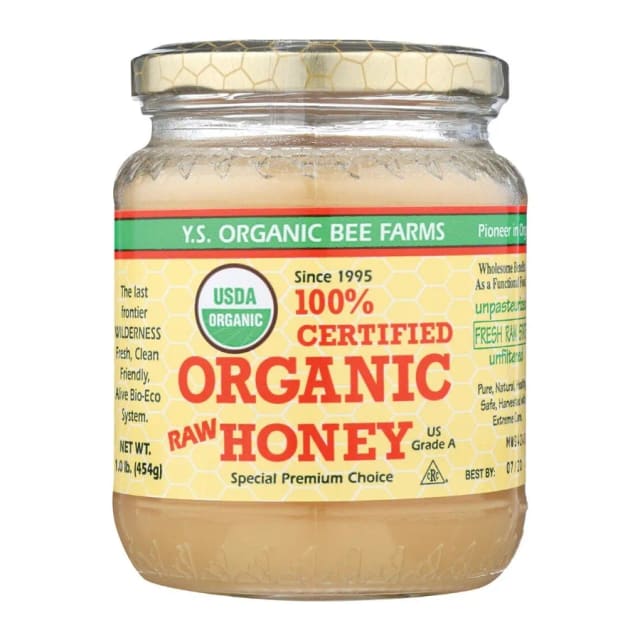 Y.S. Organic Bee Farms Organic Raw Honey, front of pack