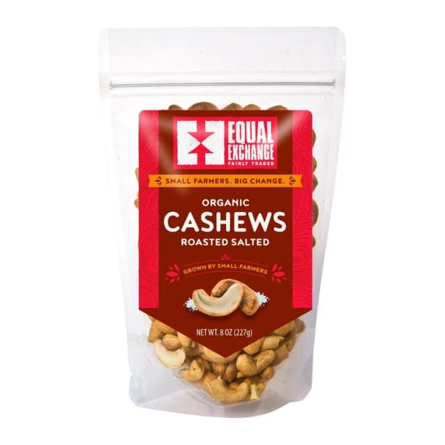 Equal Exchange Organic Roasted Salted Cashews, front of pack
