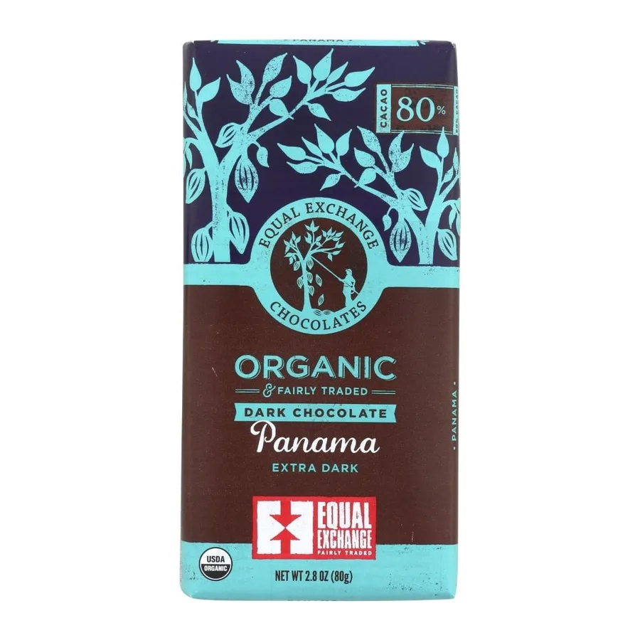 Equal Exchange Organic Panama Extra Dark Chocolate Bar, front of pack