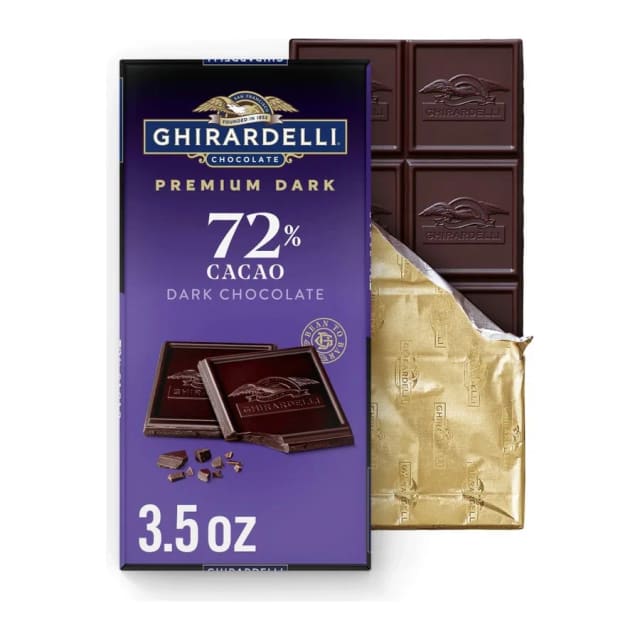 Ghirardelli Twilight delight intense dark gourmet chocolate bar, front of pack