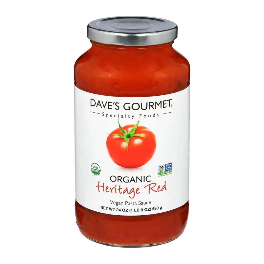 Dave's Gourmet Organic Red Heirloom Pasta Sauce, front of pack