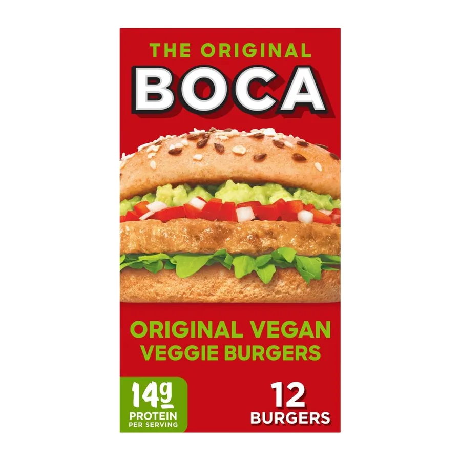 Boca Original veggie burgers, front of pack