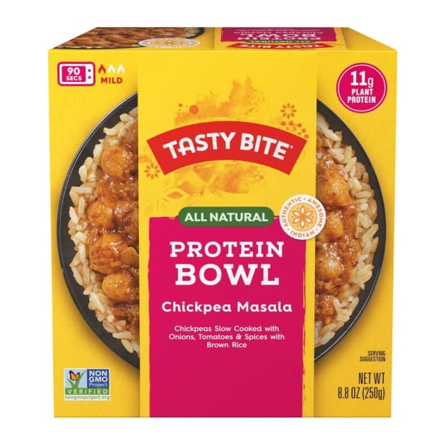 Tasty Bite Chickpea Masala Protein Bowl, front of pack