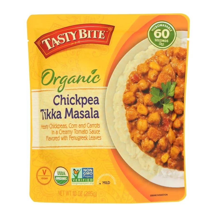 Tasty Bite Organic chickpea tikka masala, front of pack