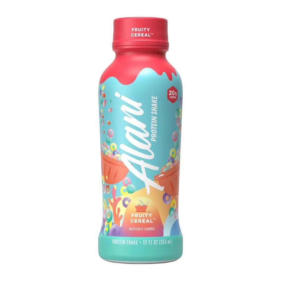 Alani Nu Protein Shake Fit ShakeFruity cereal, front of pack
