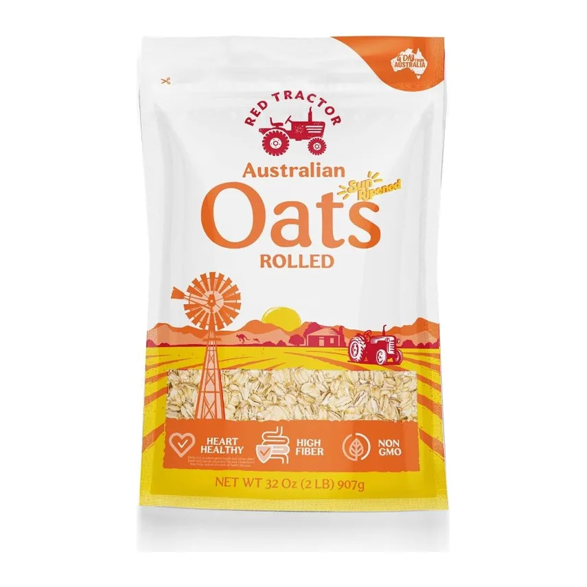 Red Tractor Australian Creamy Style Rolled Oats, front of pack