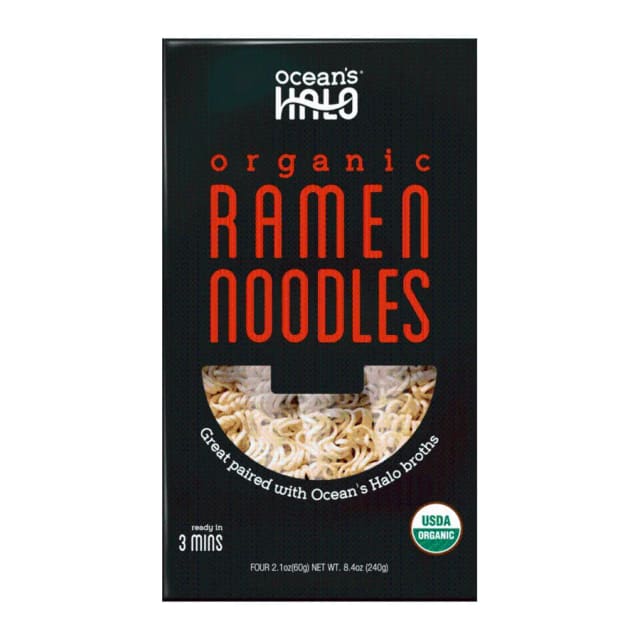 Ocean's Halo Organic Ramen Noodles, front of pack