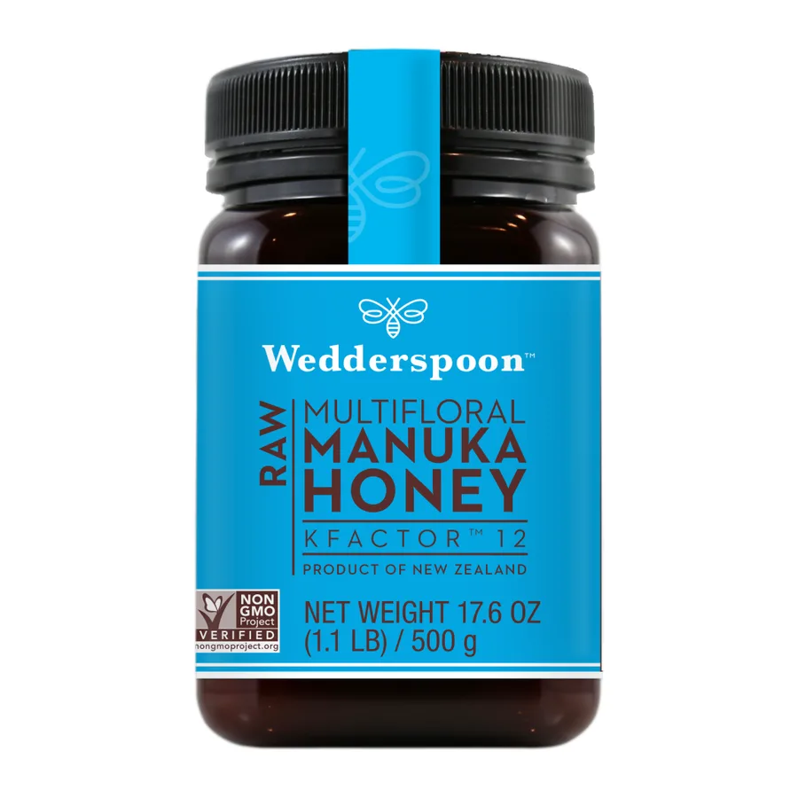 Wedderspoon Raw Manuka Honey KFactor 12, front of pack