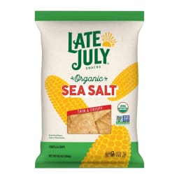 Late July Sea Salt Thin & Crispy Restaurant Style Tortilla Chips, front of pack