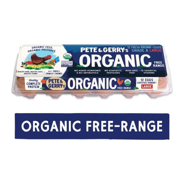 Pete and Gerry's Organic eggs, front of pack