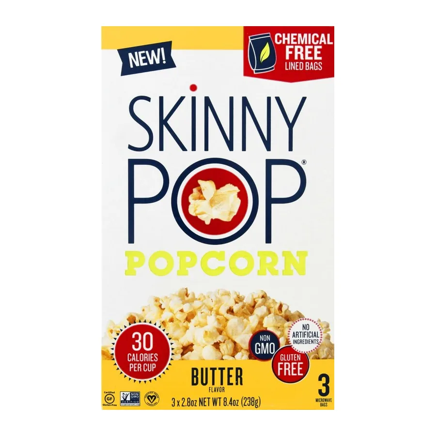 Skinnypop Microwave Butter Bag, front of pack