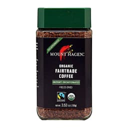 Mount Hagen Organic Fairyrade Instant Decaffeinated Coffee, front of pack