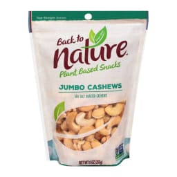 Back To Nature Jumbo Cashews, front of pack