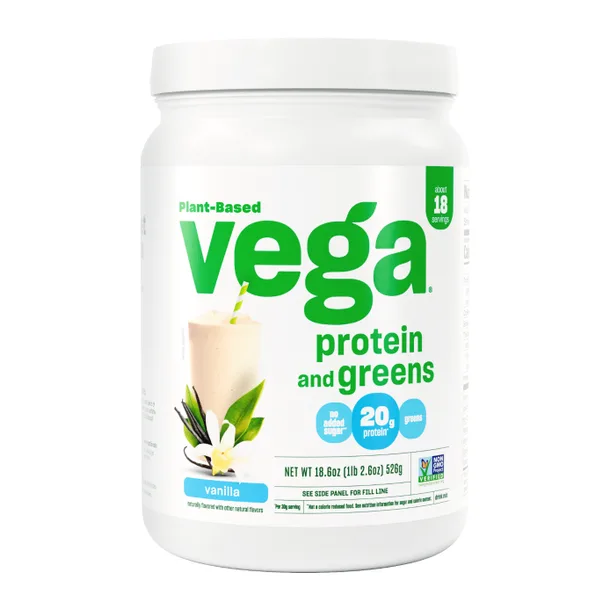 Vega Protein & Greens - Vanilla, front of pack