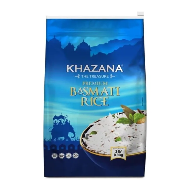 Khazana Premium Basmati Rice, front of pack