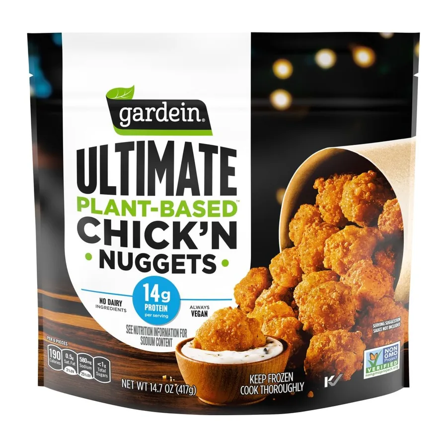 Gardein Ultimate Plant-Based Chick'n Nuggets, front of pack
