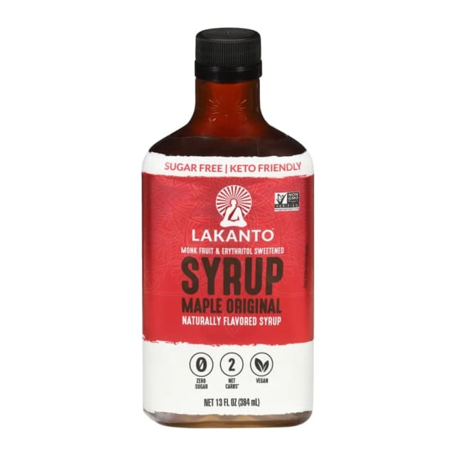 Lakanto Maple flavored syrup, front of pack