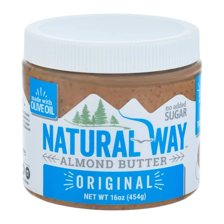 Natural Way Original Almond Butter made with olive oil, front of pack