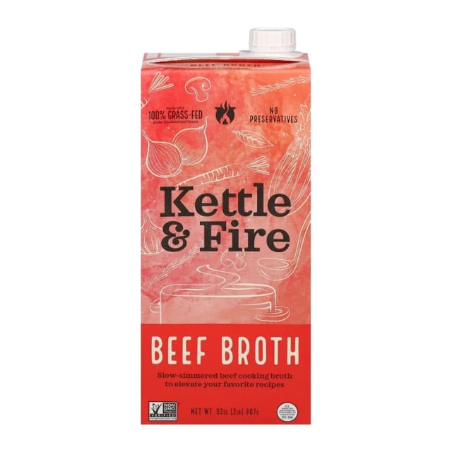 Kettle & Fire Beef Broth, front of pack