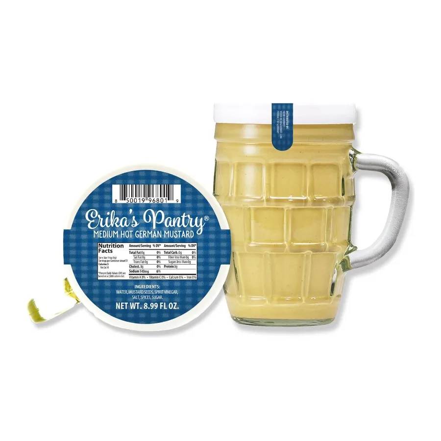 Erika Medium hot german mustard, front of pack