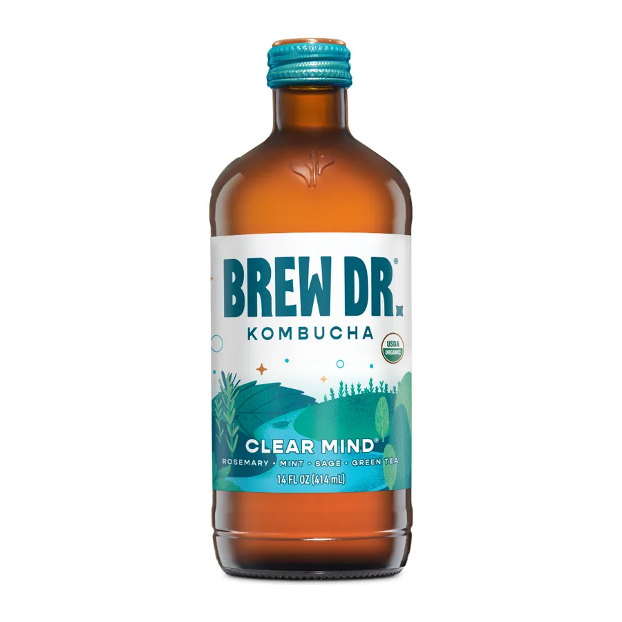 Brew Dr. Kombucha Clear Mind, front of pack