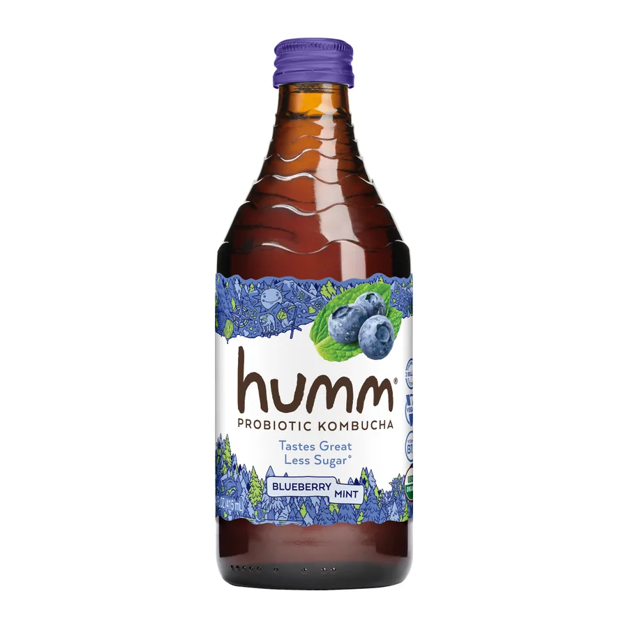 Humm Probiotic Kombucha, front of pack