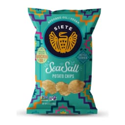 Siete Sea Salt Potato Chips, front of pack