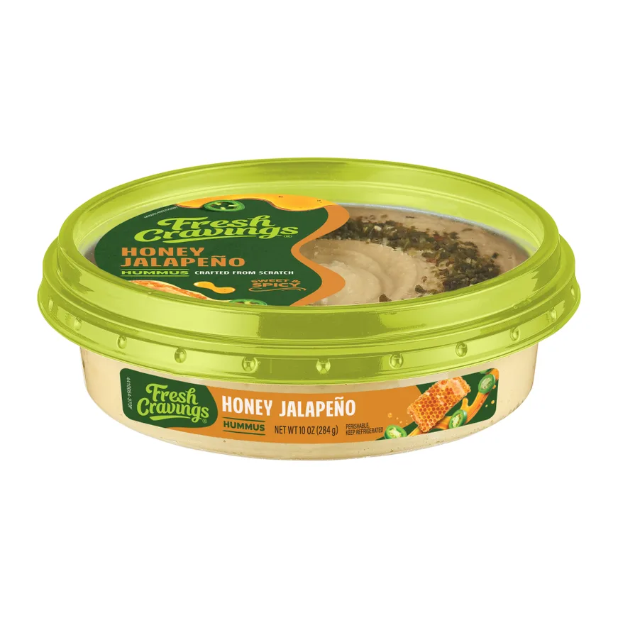 Fresh Cravings Honey jalapeño hummus, front of pack