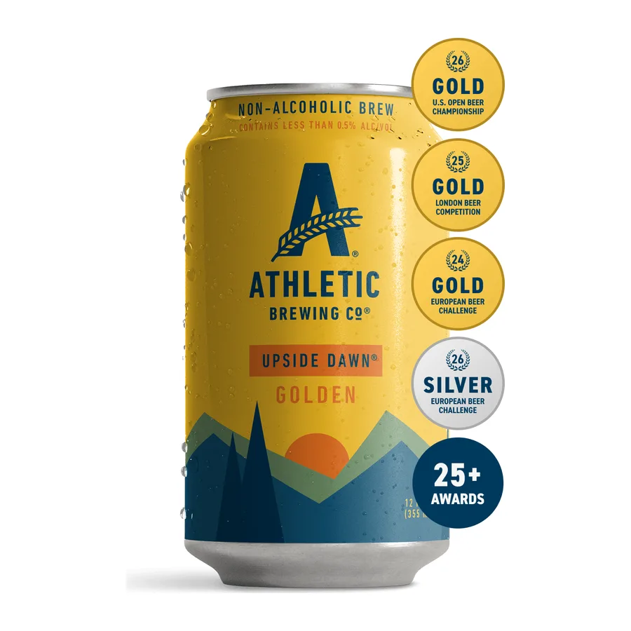 Athletic Brewing Company Upside Dawn, front of pack