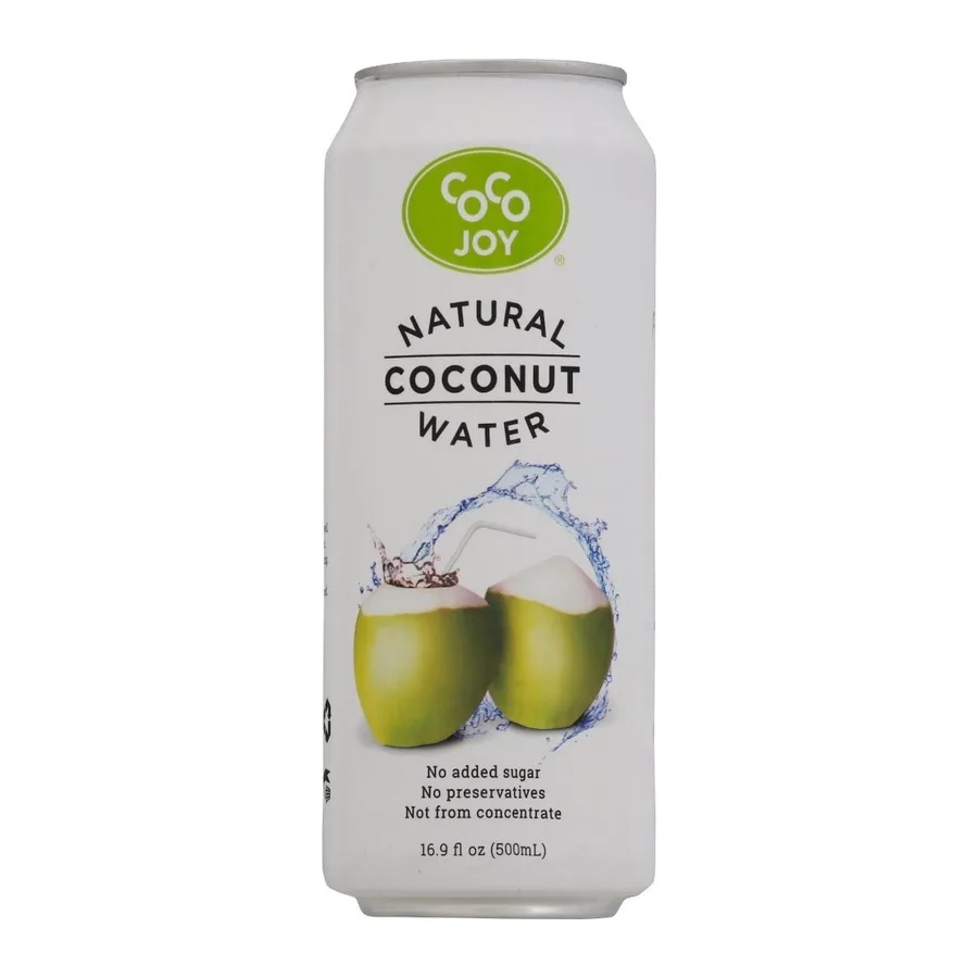 Coco Joy Pure Coconut Water, front of pack