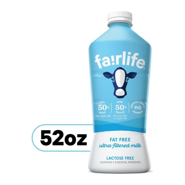 Fairlife Milk - fat free, front of pack