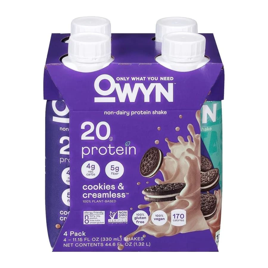Owyn Cookies & creamless Protein Shake, front of pack