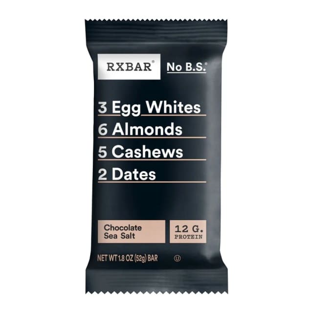 Rxbar Chocolate Sea Salt, front of pack