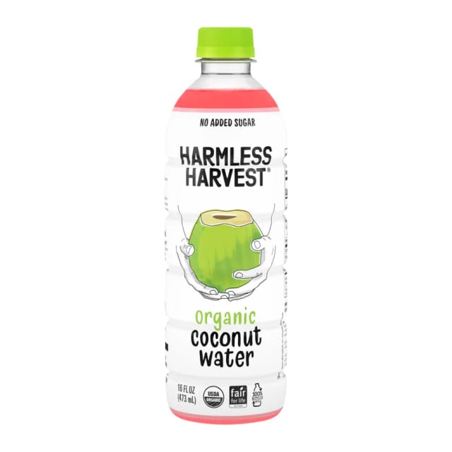 Harmless Harvest Coconut water, front of pack
