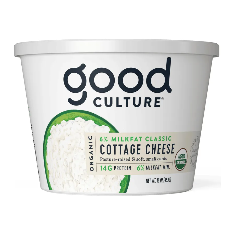 Good Culture Double cream classic cottage cheese, front of pack