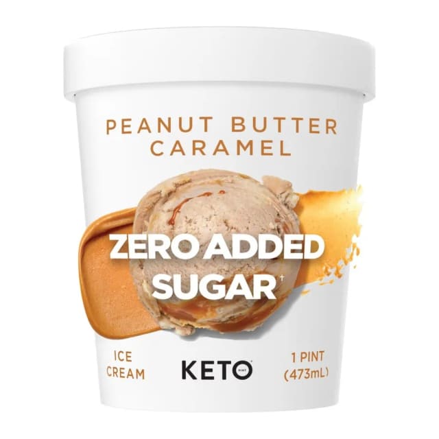 Keto Pint Keto, peanut butter cup ice cream, front of pack