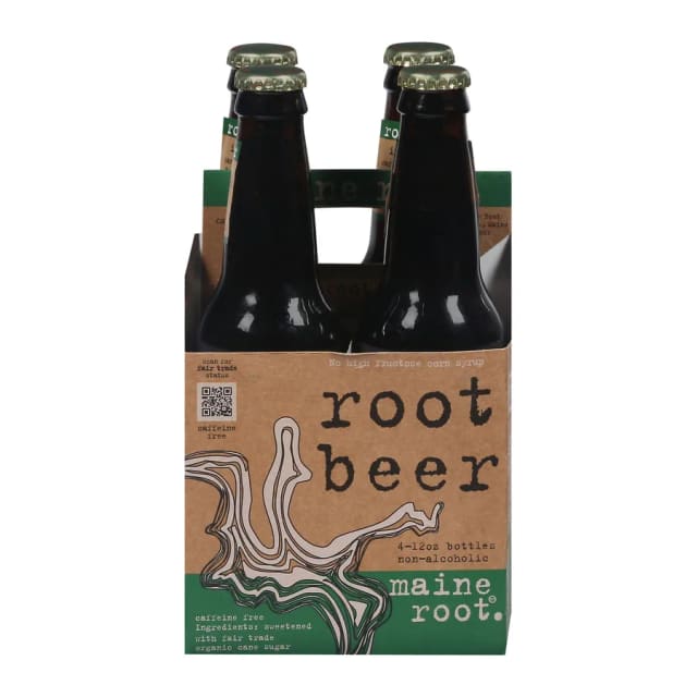 Maine Root Root Beer, front of pack