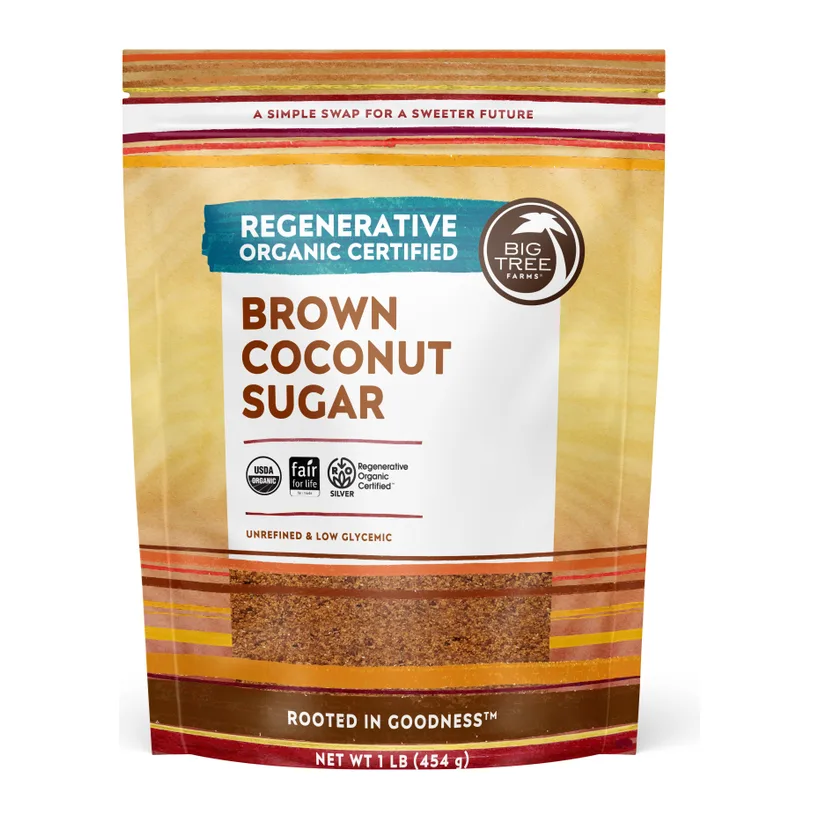 Big Tree Farms Organic Brown Coconut Sugar, front of pack