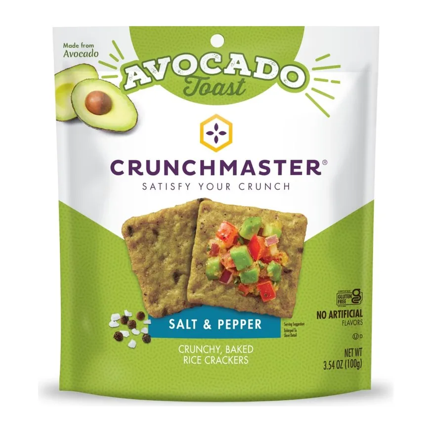 Crunchmaster Avocado Toast Salt & Pepper, front of pack
