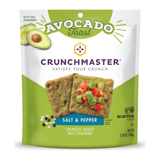 Crunchmaster Avocado Toast Salt & Pepper, front of pack