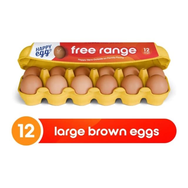 HAPPY egg Brown eggs, front of pack