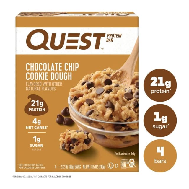 Quest Chocolate Chip Cookie Dough, front of pack