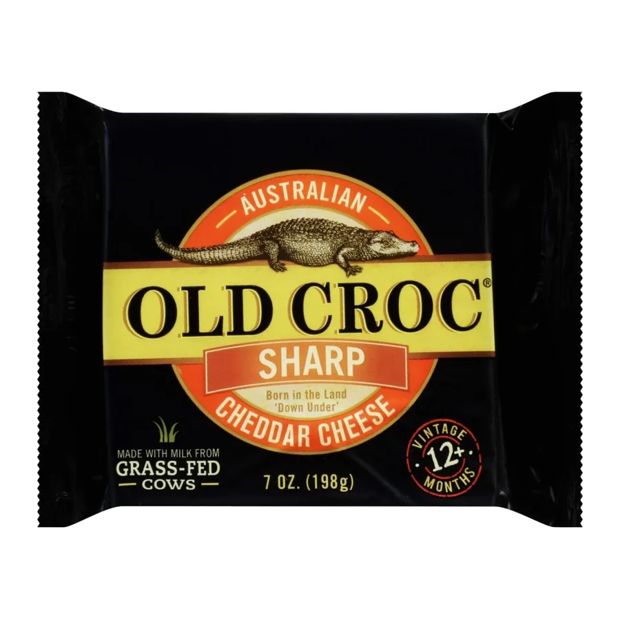 Old Croc Sharp Cheddar Cheese, front of pack